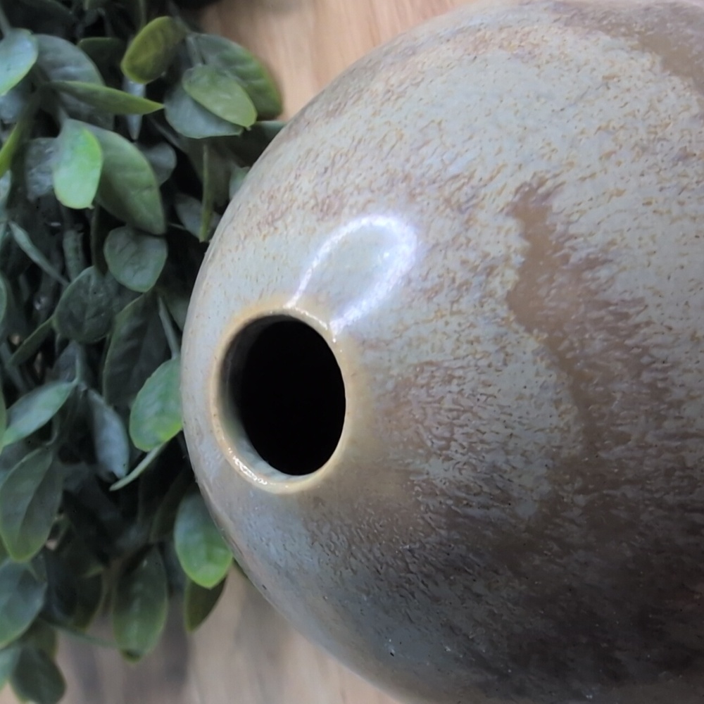 West Elm Egg Shaped Glazed Pottery Bud Vase - Picture 4 of 6